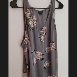 Torrid Gray Floral Tank